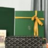 GOYARD Herringbone Cup Vert PM Shoulder Bag PVC black brown