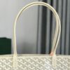 Goyard White Goyardine Coated Canvas and Leather Saint Louis