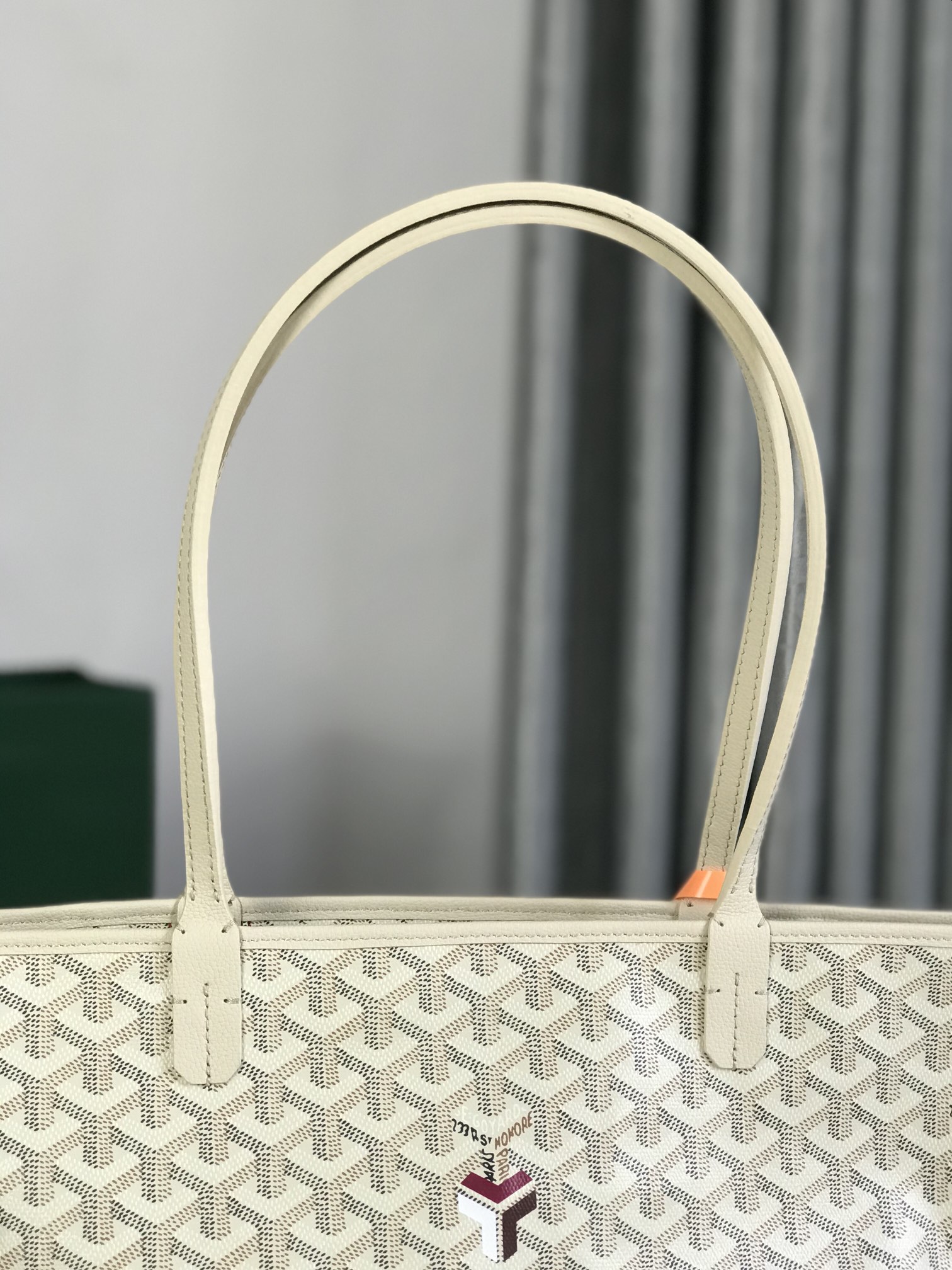 Goyard White Goyardine Coated Canvas and Leather Saint Louis