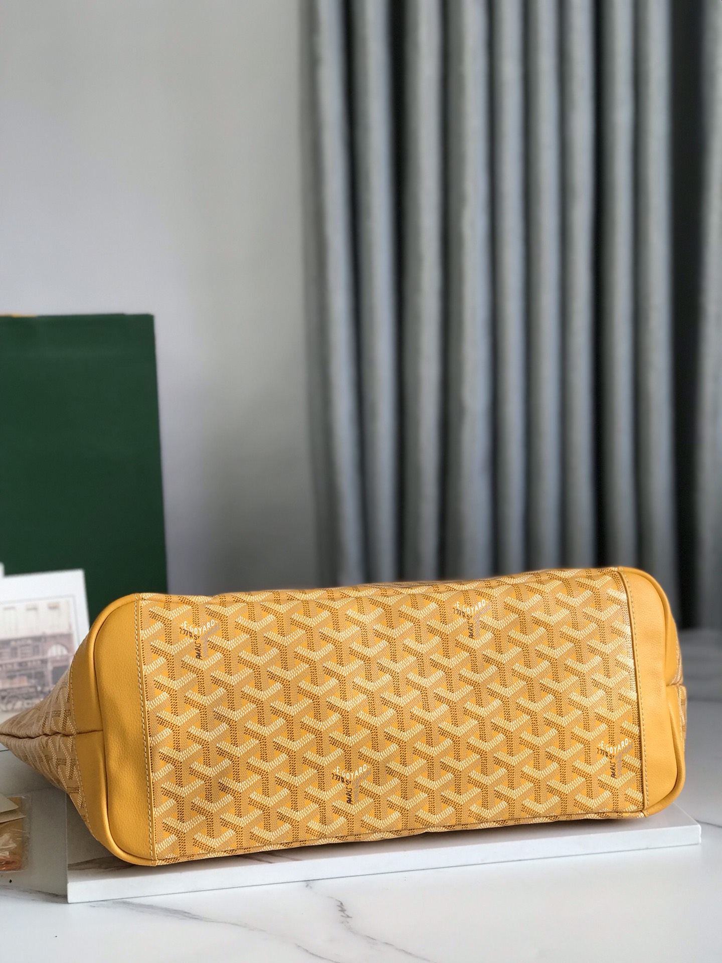 Goyard yellow Goyardine Coated Canvas and Leather Saint Louis