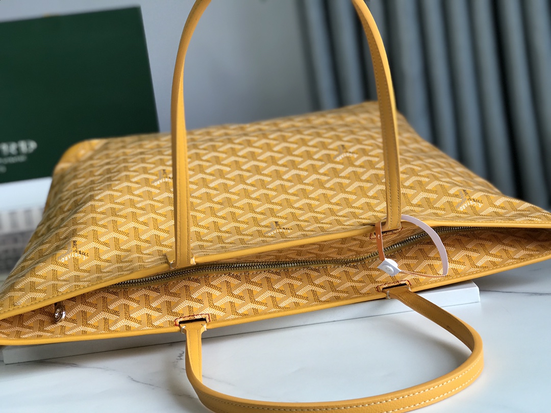 Goyard yellow Goyardine Coated Canvas and Leather Saint Louis