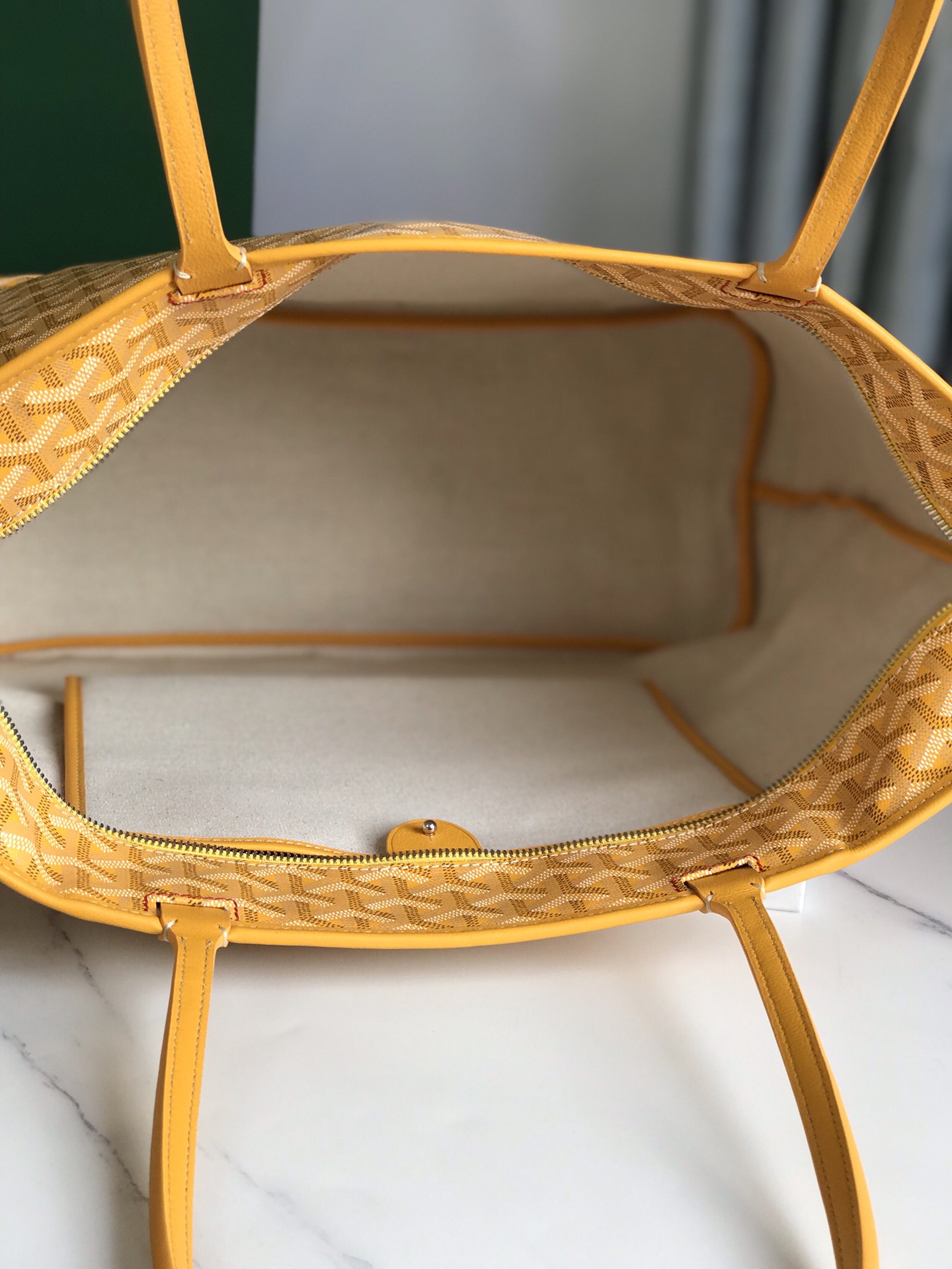 Goyard yellow Goyardine Coated Canvas and Leather Saint Louis