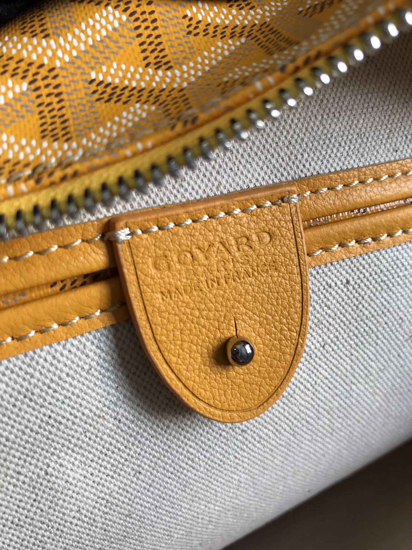 Goyard yellow Goyardine Coated Canvas and Leather Saint Louis