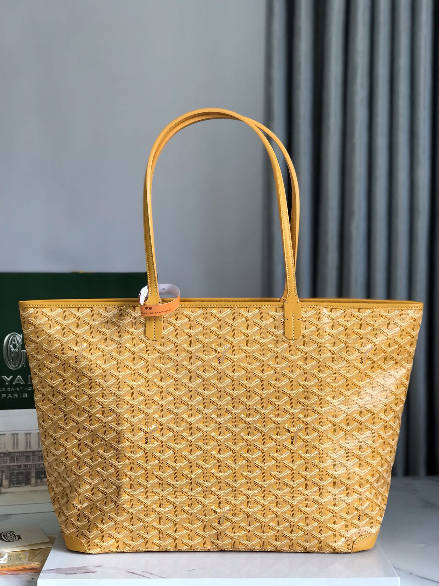 Goyard yellow Goyardine Coated Canvas and Leather Saint Louis