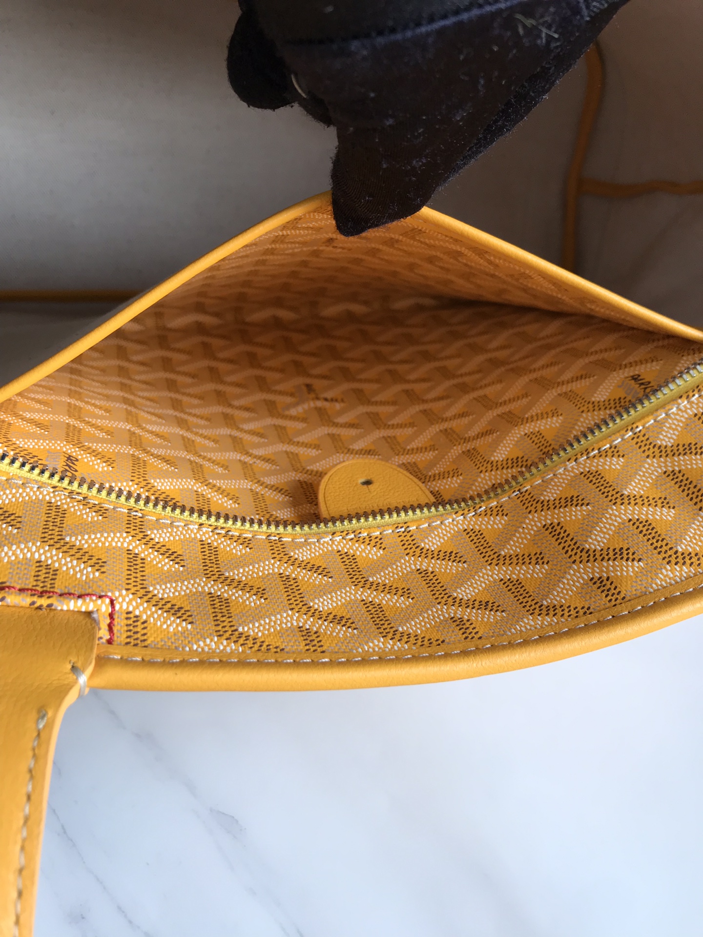 Goyard yellow Goyardine Coated Canvas and Leather Saint Louis