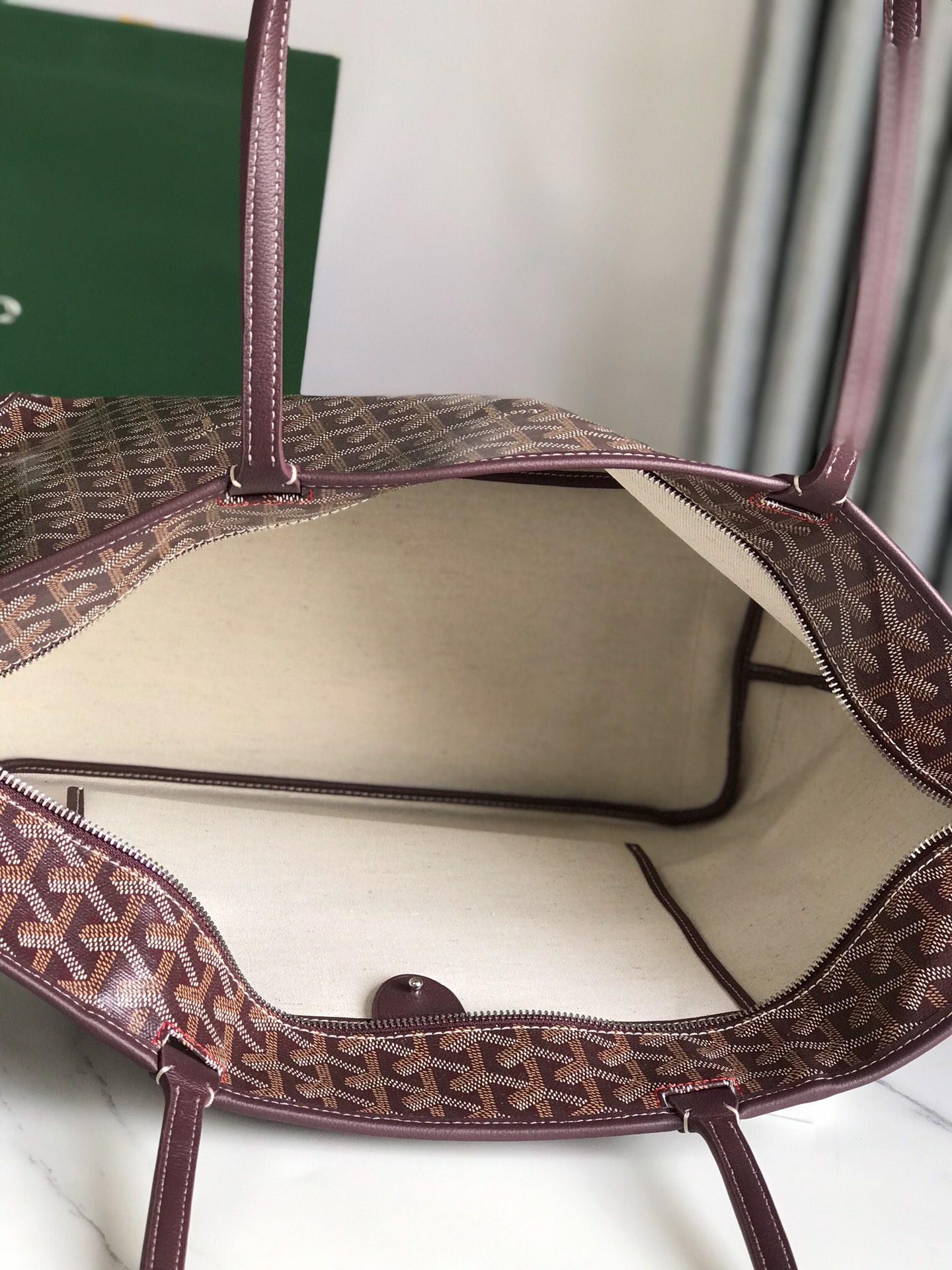 Goyard brown Goyardine Coated Canvas and Leather Saint Louis