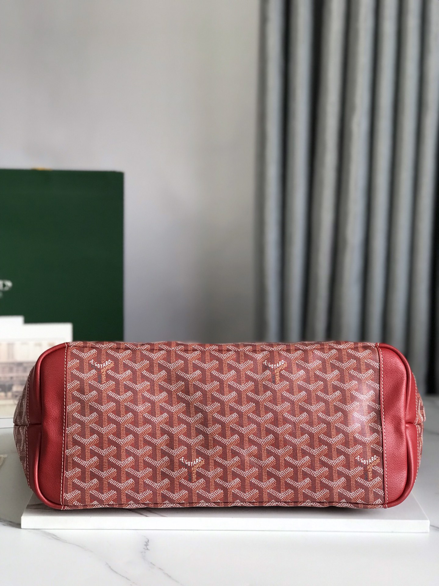 Goyard red Goyardine Coated Canvas and Leather Saint Louis