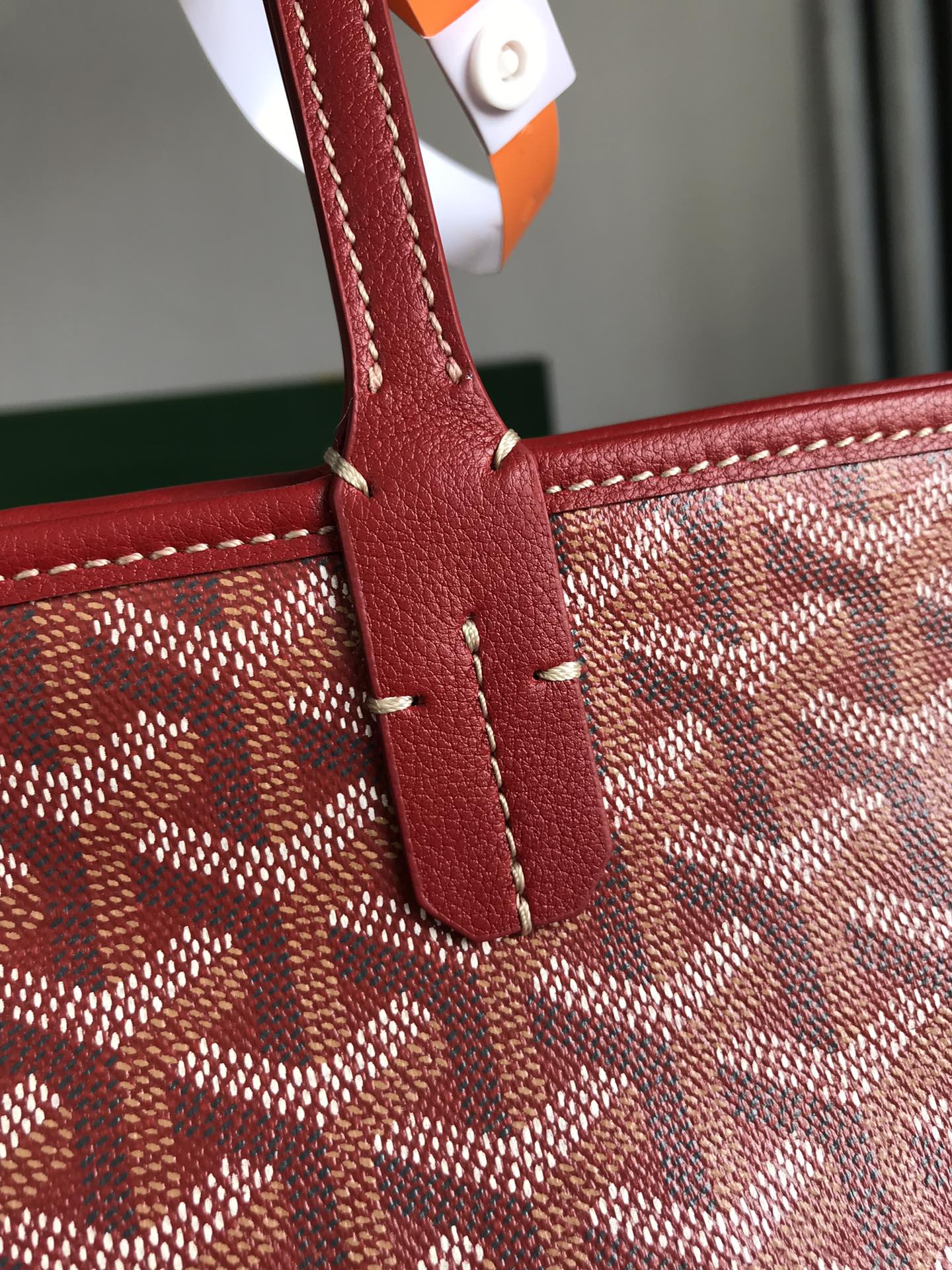 Goyard red Goyardine Coated Canvas and Leather Saint Louis
