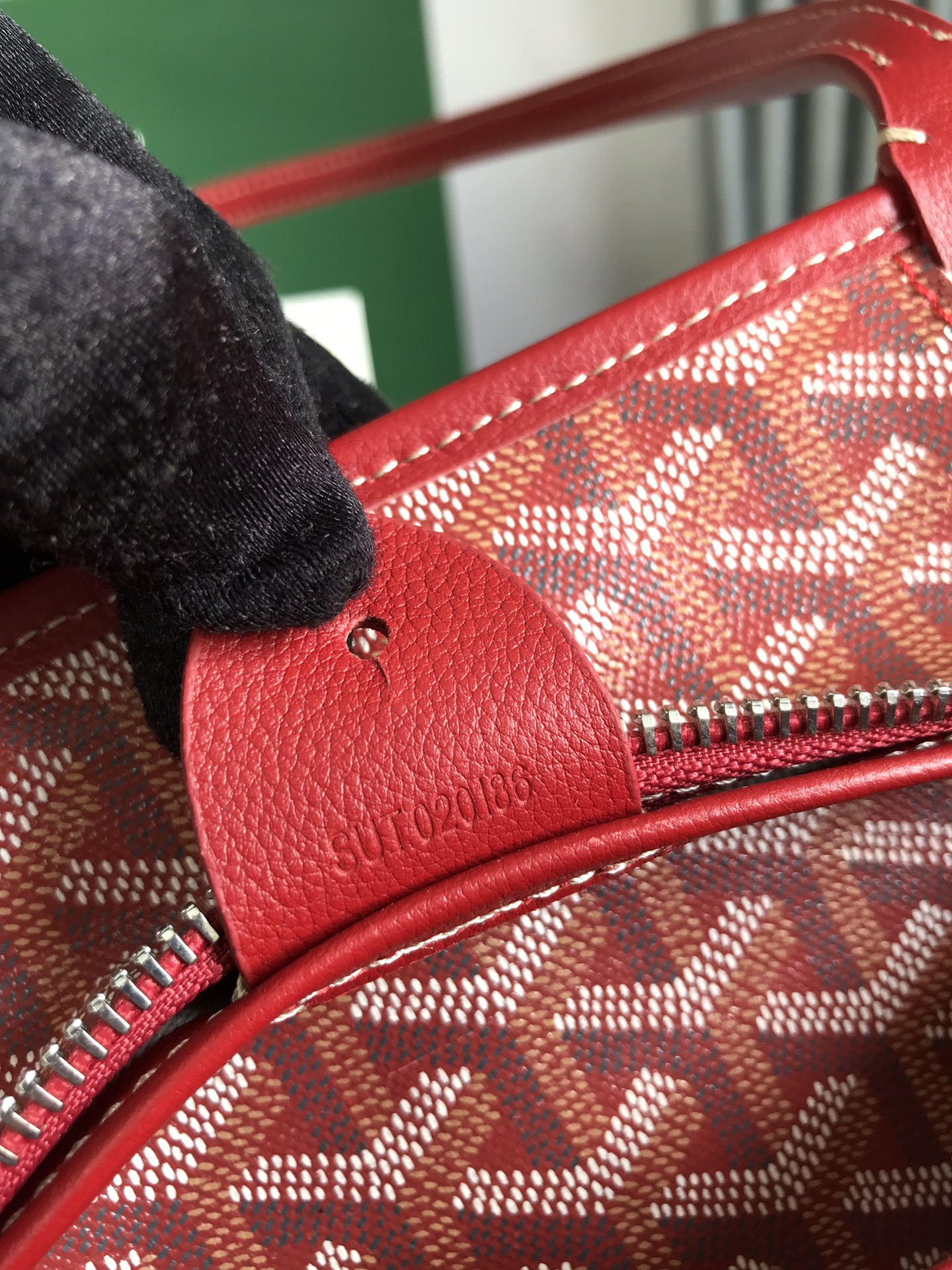 Goyard red Goyardine Coated Canvas and Leather Saint Louis