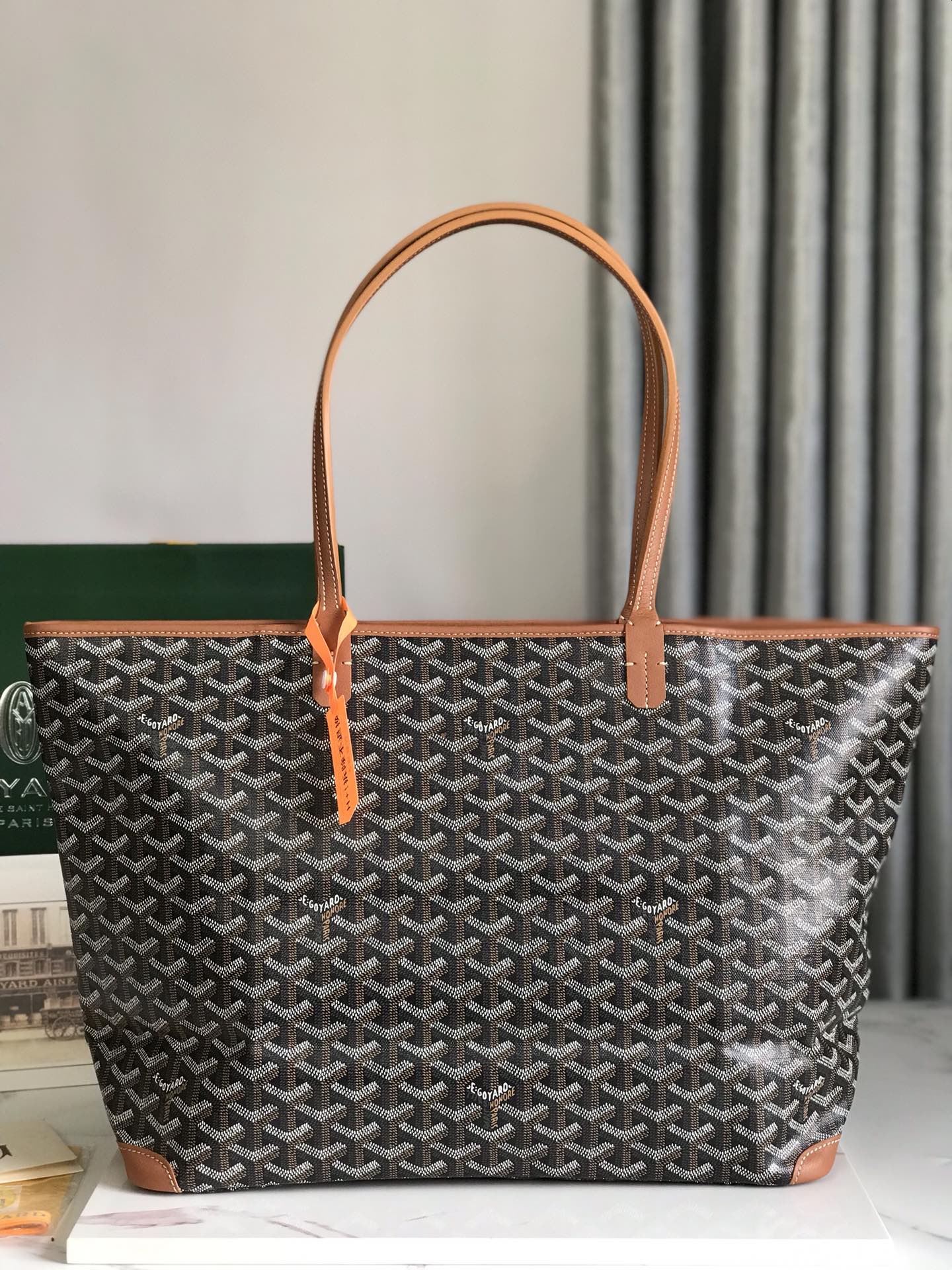 Goyard Artois PM Tote Bag for Women Black Brown N-QL |