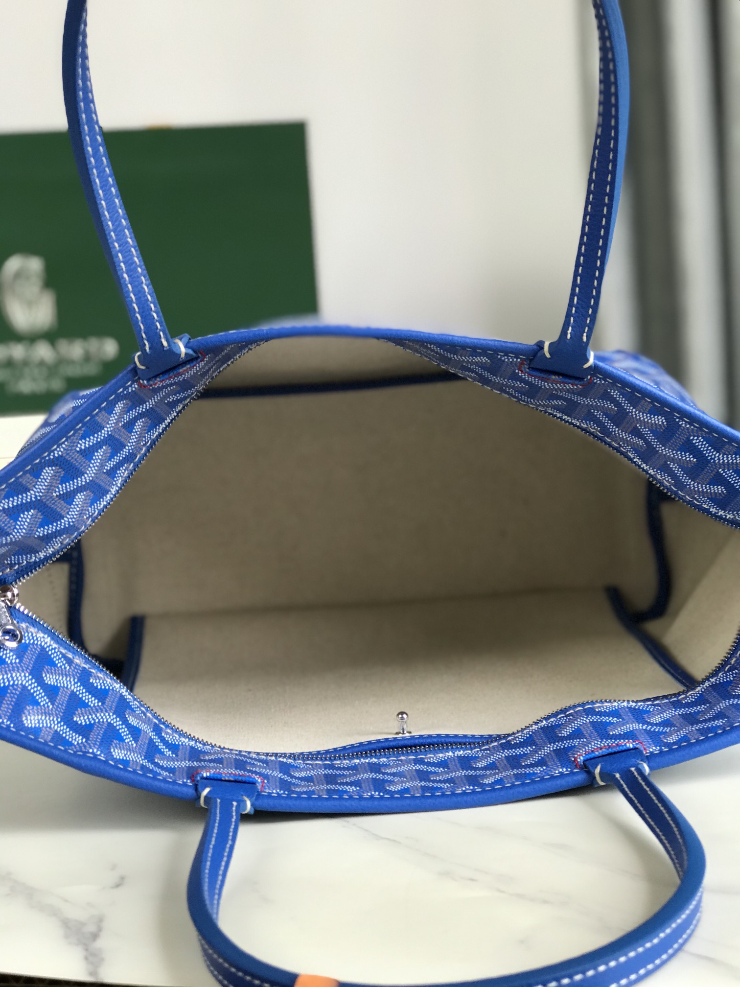 GOYARD Goyardine Saint Louis PM Sky Blue 1582737