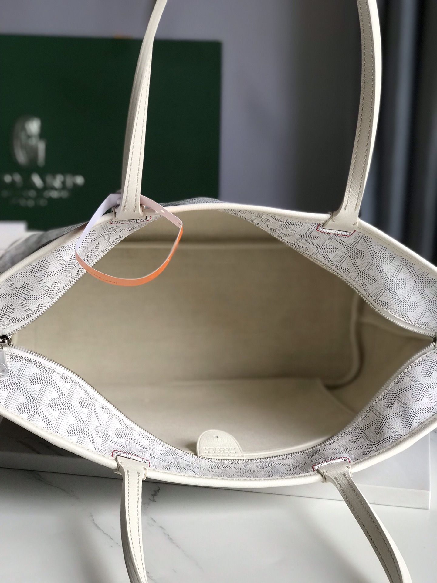 Goyard White Goyardine Coated Canvas and Leather Artois MM
