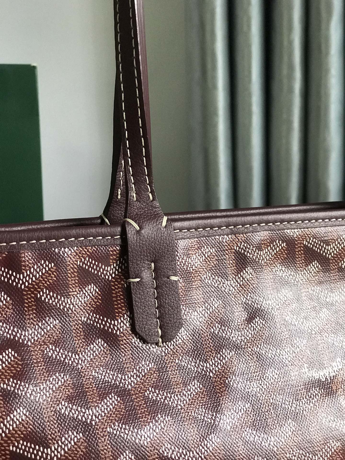 Goyard Womens Saint Louis Burgundy PM Dark red Cloth
