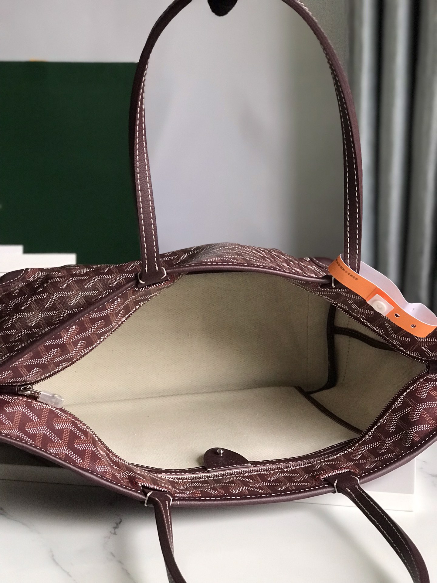 Goyard Womens Saint Louis Burgundy PM Dark red Cloth