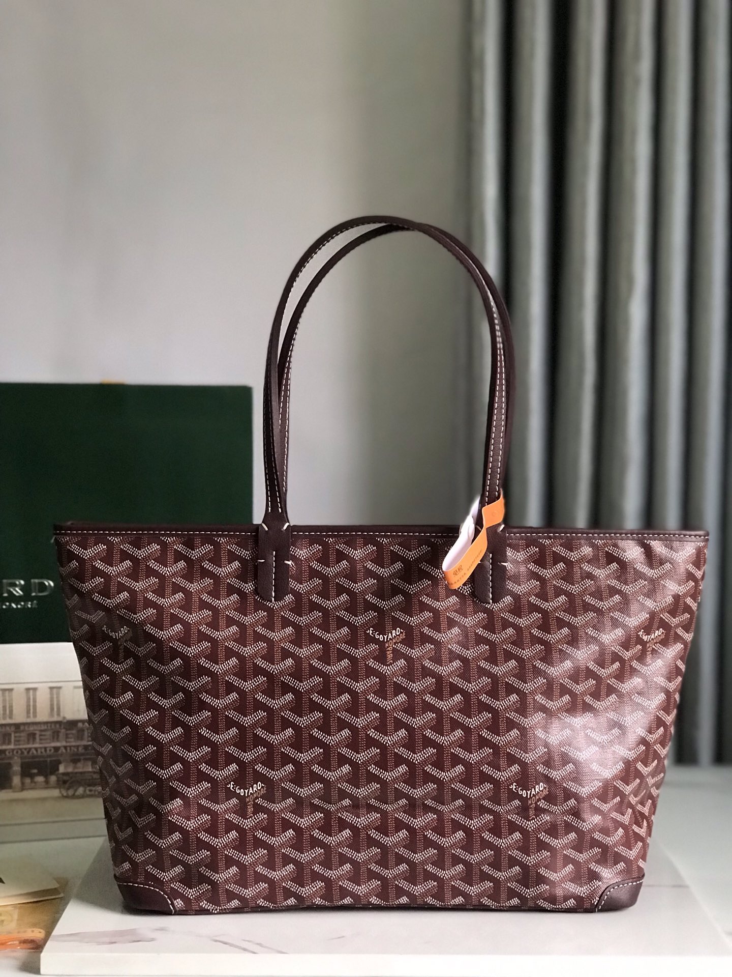 Goyard Womens Saint Louis Burgundy PM Dark red Cloth