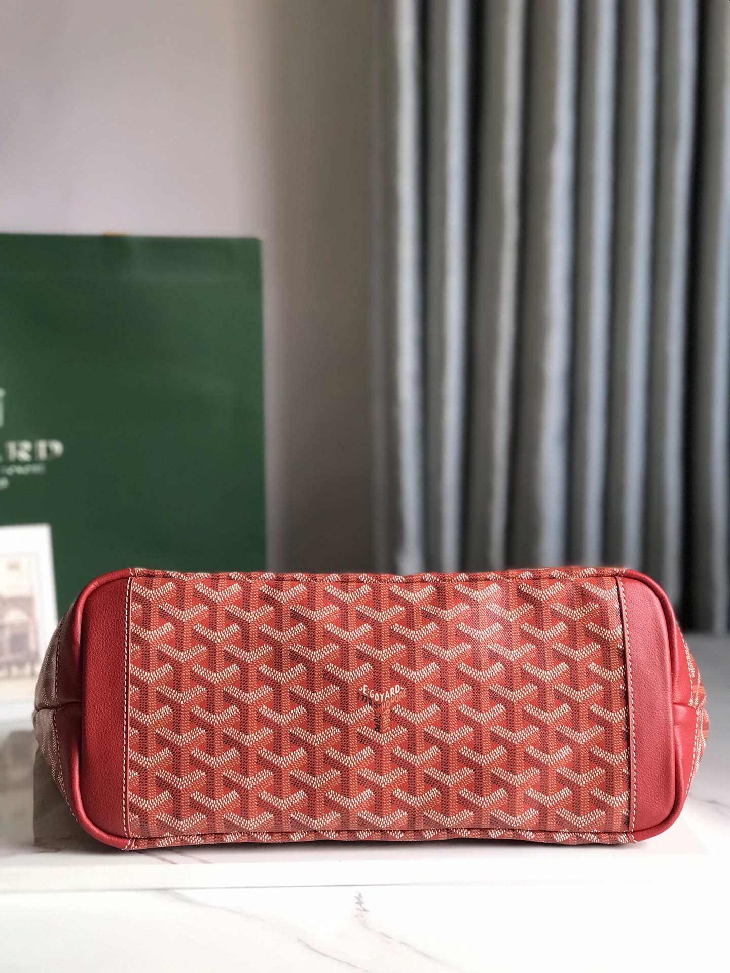 Red Goyard Goyardine Saint Louis PM Tote Bag