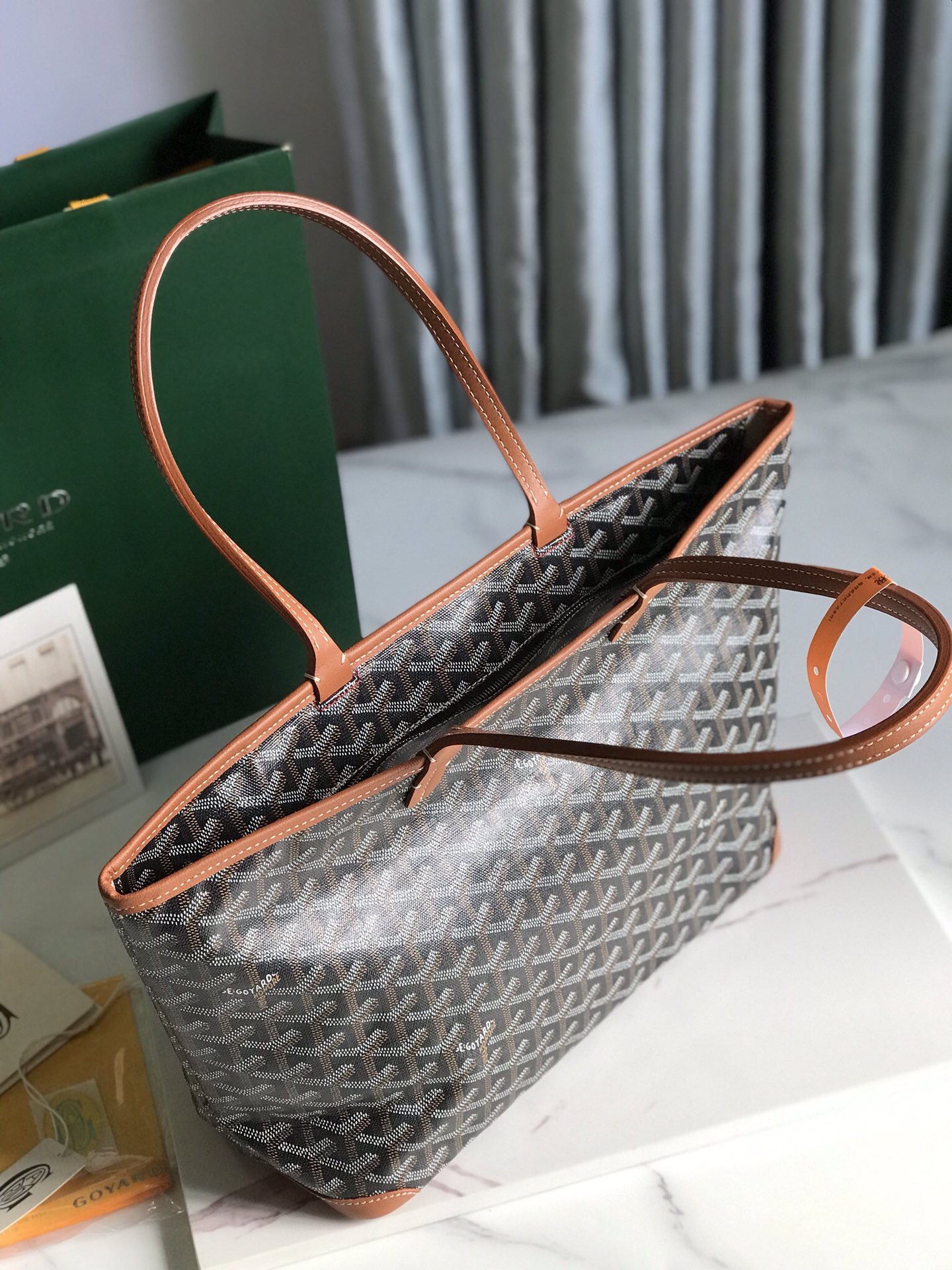 Goyard Artois Tote Coated Canvas PM Black 1151591