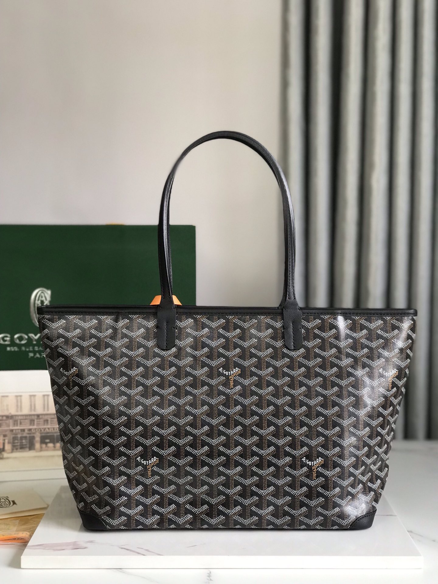 goyard Saint Louis PM Tote Bag All Black
