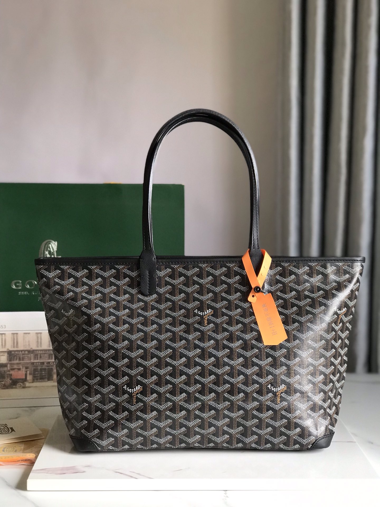 goyard Saint Louis PM Tote Bag All Black