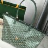 Goyard Goyardine Green Artois Tote PM Palladium