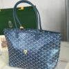 Goyard Goyardine blue Artois Tote PM Palladium