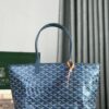Goyard Goyardine blue Artois Tote PM Palladium