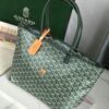 Goyard Goyardine Green Artois Tote PM Palladium