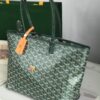 Goyard Goyardine Green Artois Tote PM Palladium