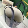 Goyard Goyardine Belharra PM Navy Blue Tote Palladium