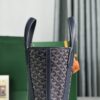 Goyard Goyardine Belharra PM Navy Blue Tote Palladium