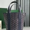 Goyard Goyardine Belharra PM Navy Blue Tote Palladium