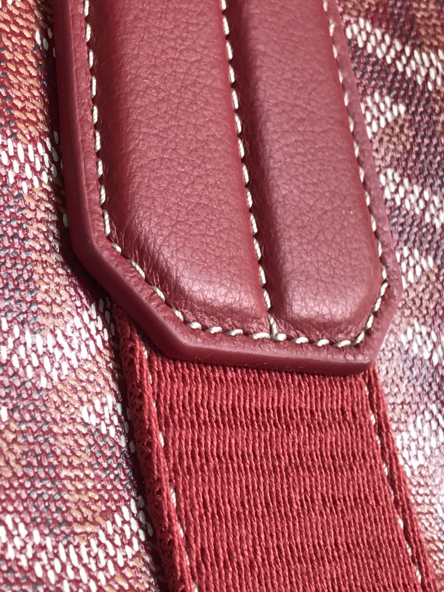 Pre-Owned Goyard PM Belharra Tote Printed Coated Canvas  bag in red