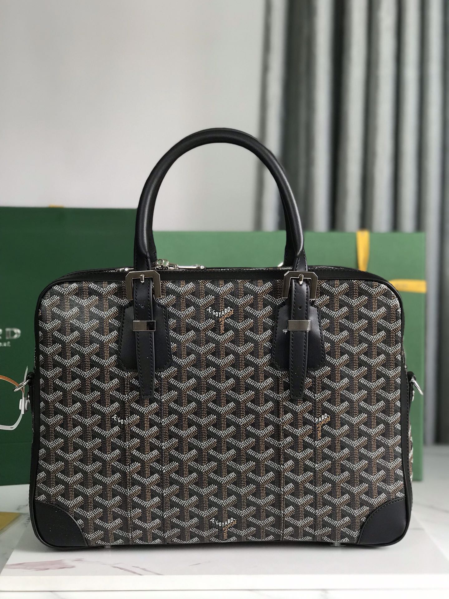 Goyard Black Diplomat Briefcase Business Handbag