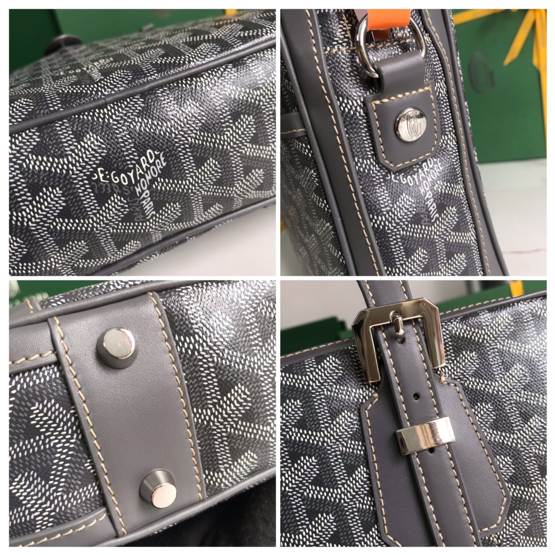 Goyard Black Goyardine Canvas Ambassade Gm