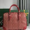 Goyard Red Coated Canvas and Leather Trim Diplomat Briefcase