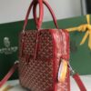 Goyard Red Coated Canvas and Leather Trim Diplomat Briefcase