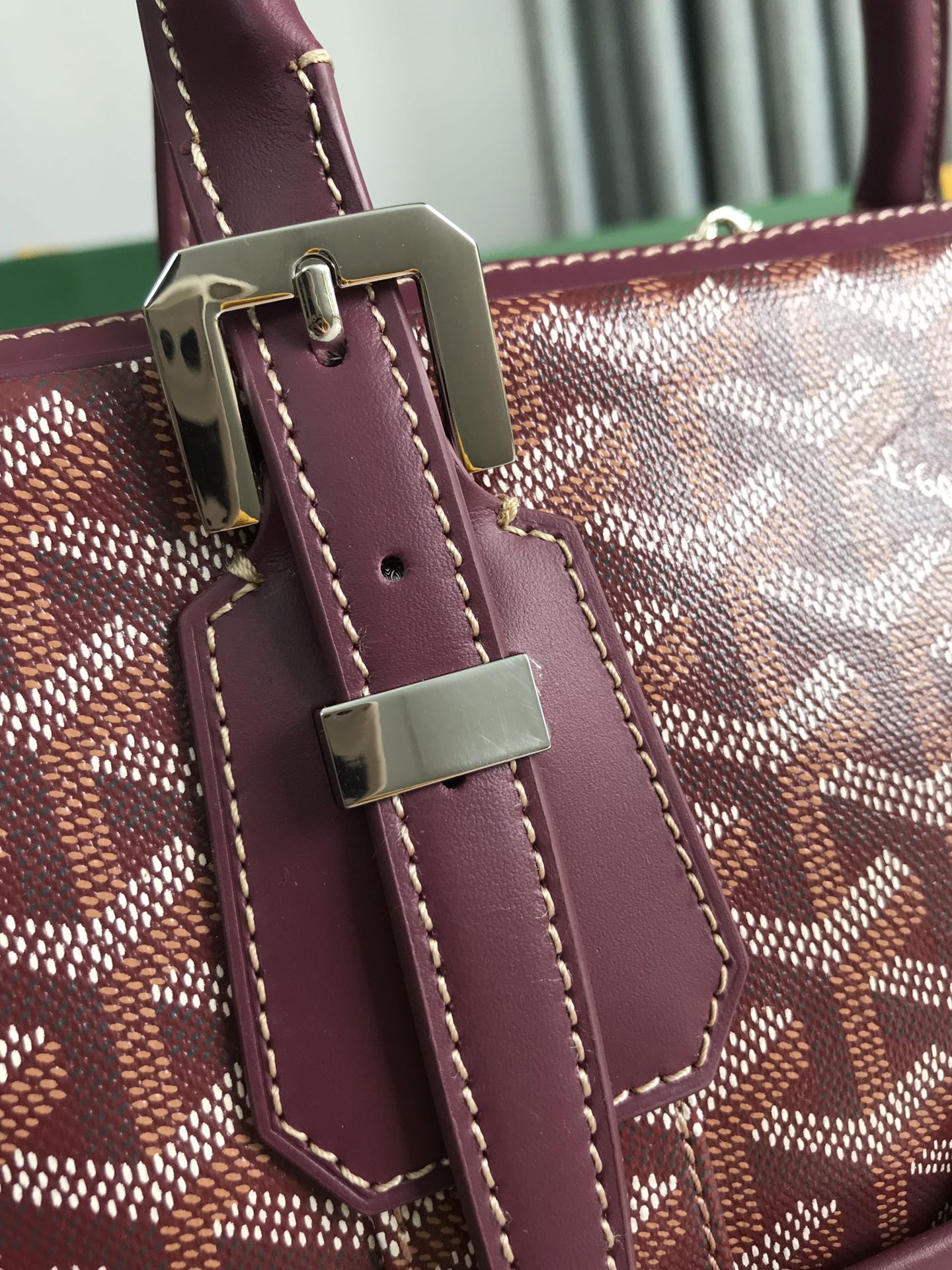 Goyard Red Coated Canvas and Leather Trim Diplomat Briefcase