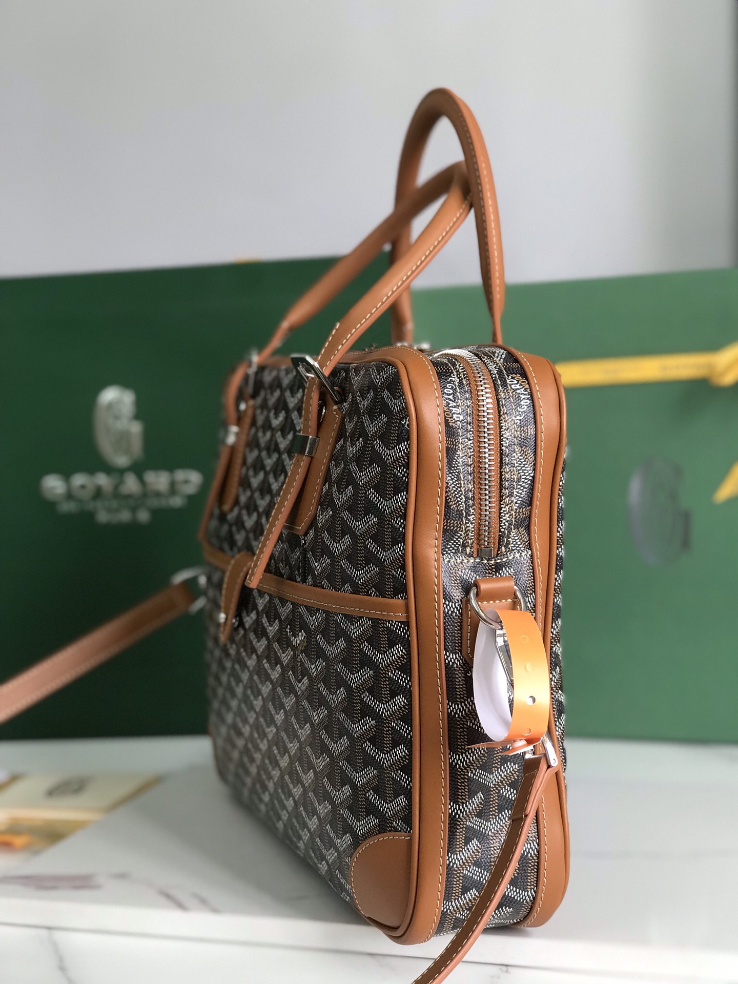 Goyard Work Bag Goyard Artois PM Bag Grey – brown