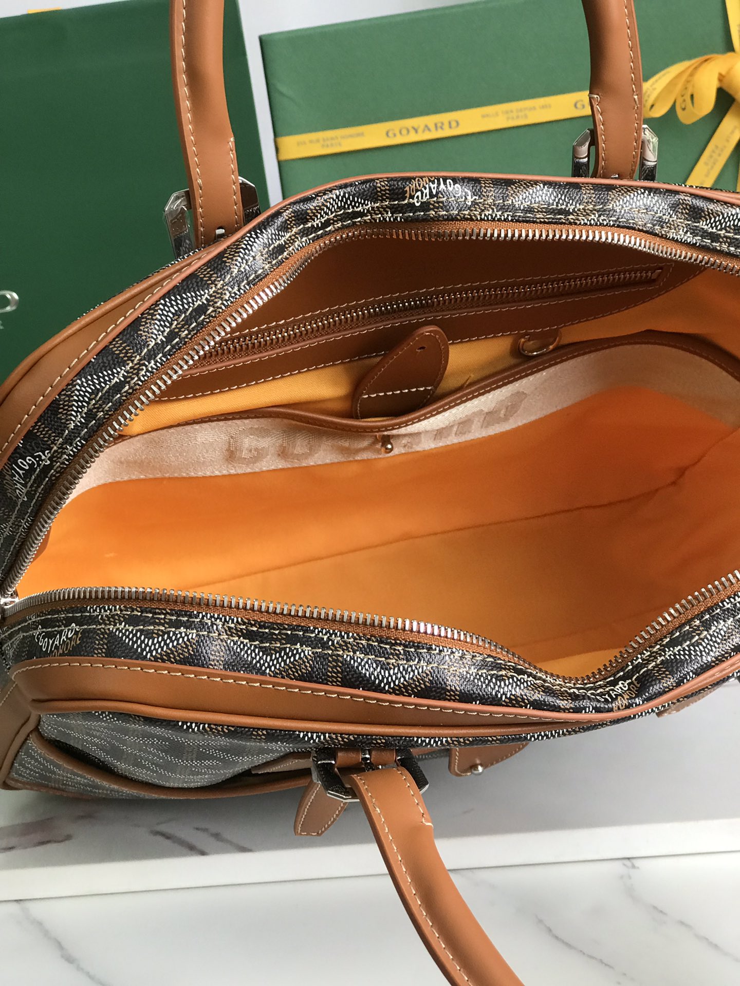 Goyard Work Bag Goyard Artois PM Bag Grey – brown