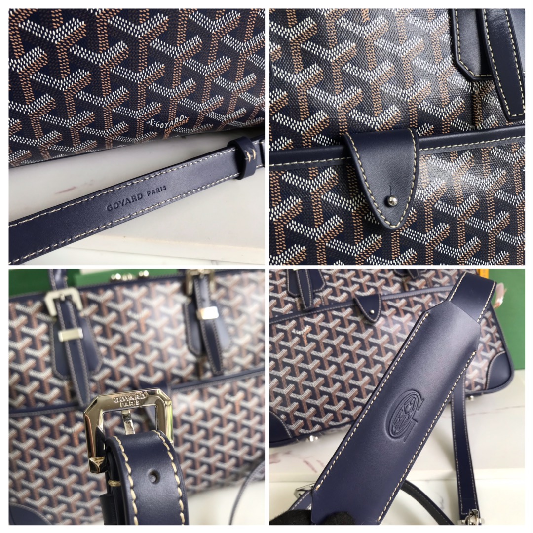 Goyard Ambassade Briefcase Coated Canvas PM Blue ...