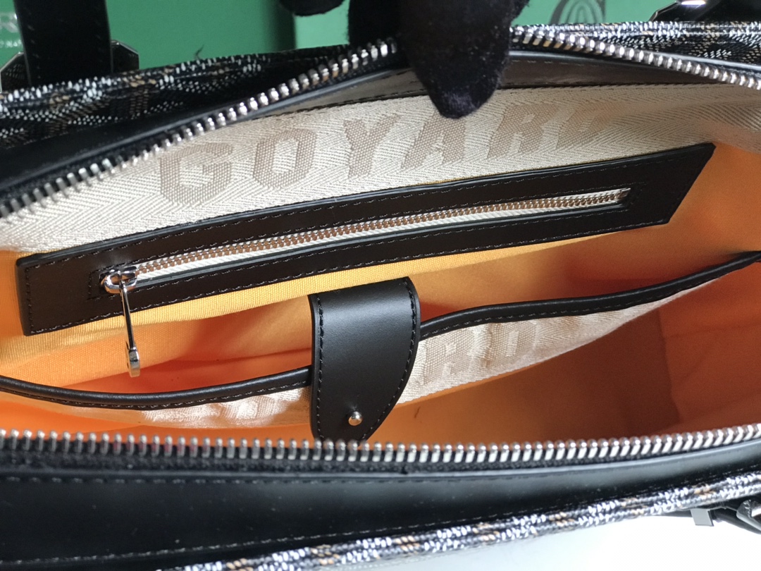 GOYARD Goyardine Sac Marie Galante MM Black 515421