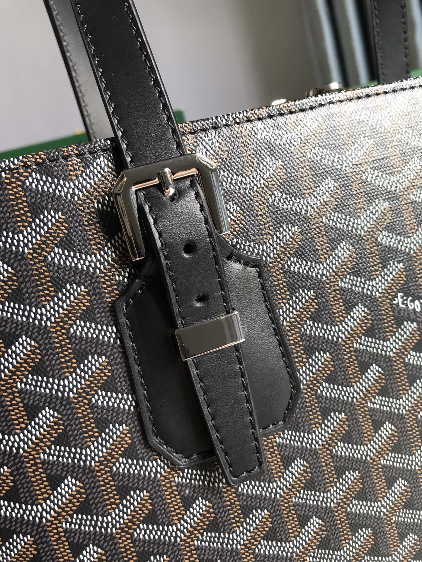 GOYARD Goyardine Sac Marie Galante MM Black 515421
