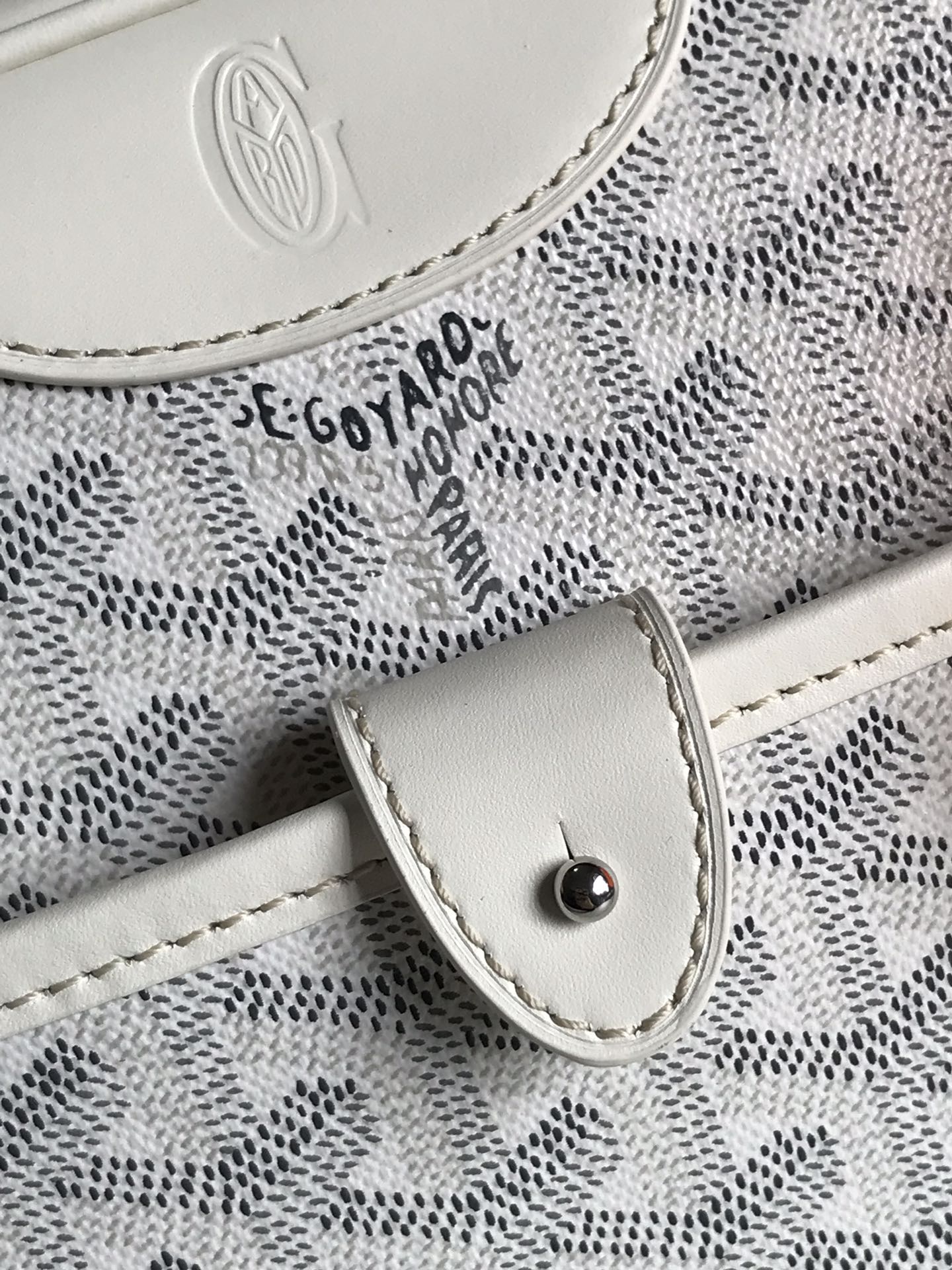 Goyard Saint Martin Bag Coated Canvas White 6498683