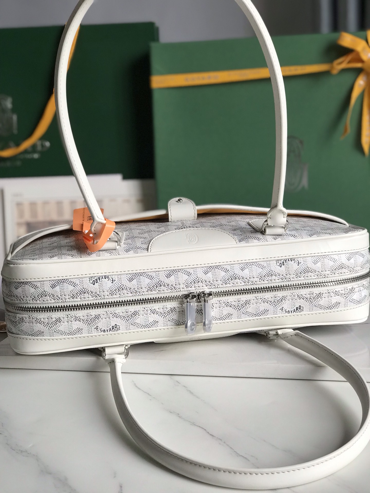 Goyard Saint Martin Bag Coated Canvas White 6498683