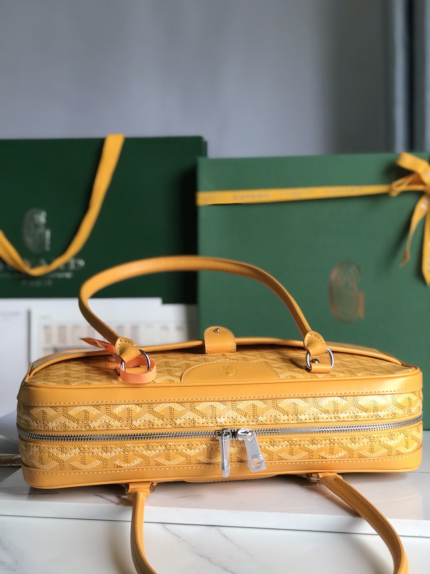 Goyard Saint Martin Bag Coated Canvas Yellow 59393381