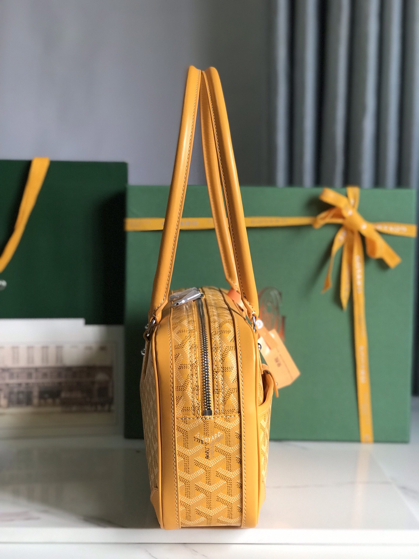Goyard Saint Martin Bag Coated Canvas Yellow 59393381