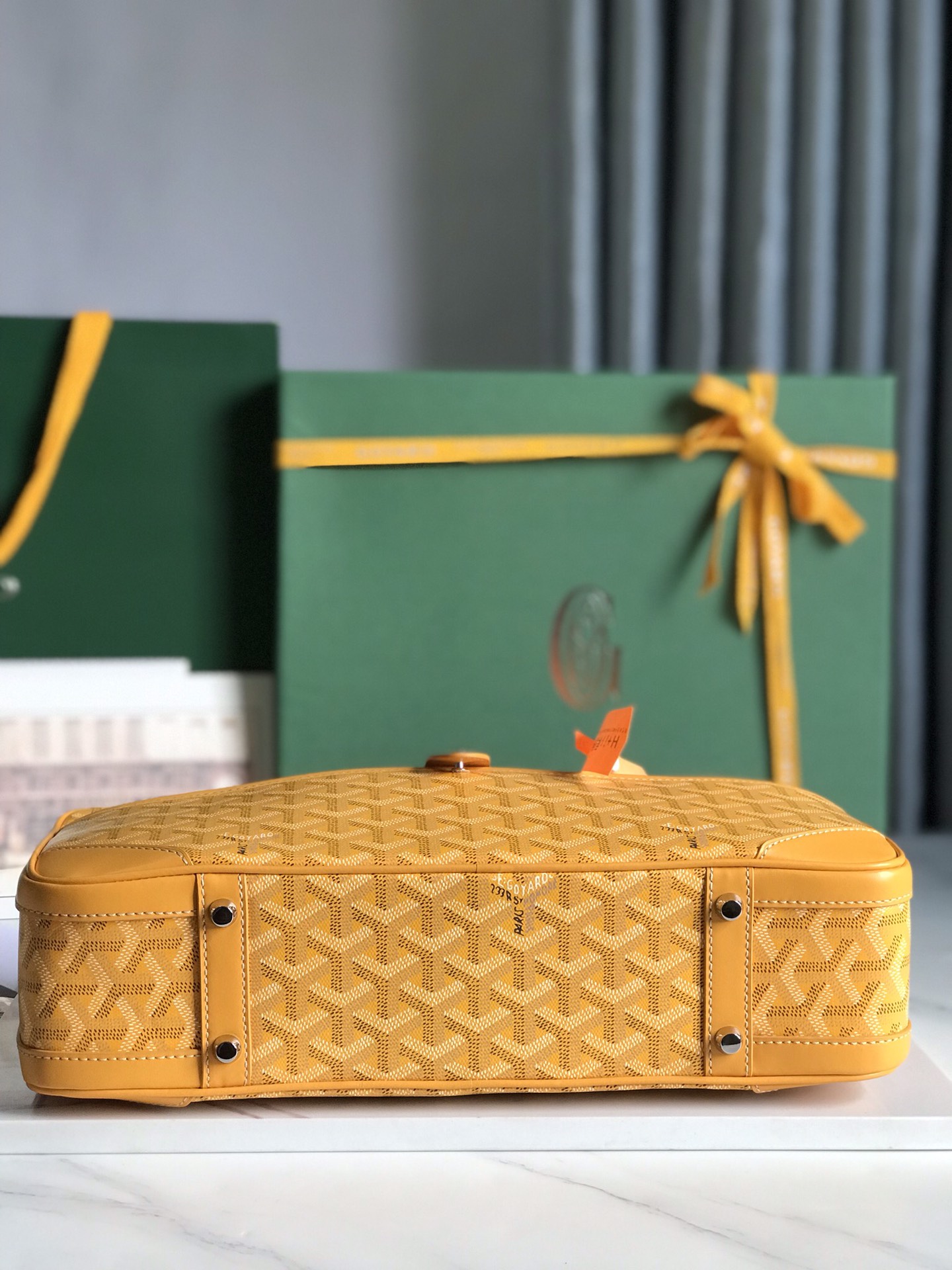 Goyard Saint Martin Bag Coated Canvas Yellow 59393381