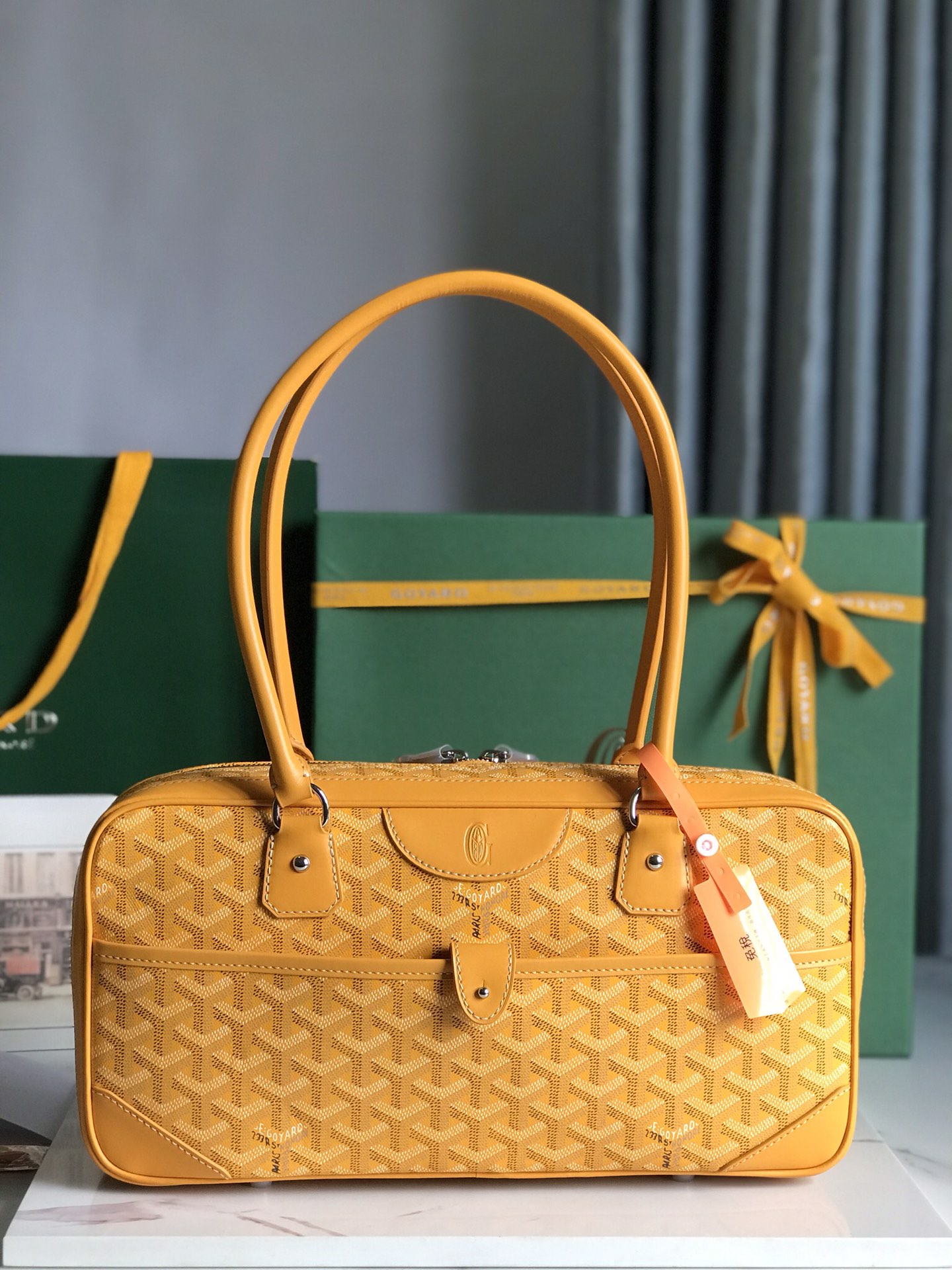 Goyard Saint Martin Bag Coated Canvas Yellow 59393381