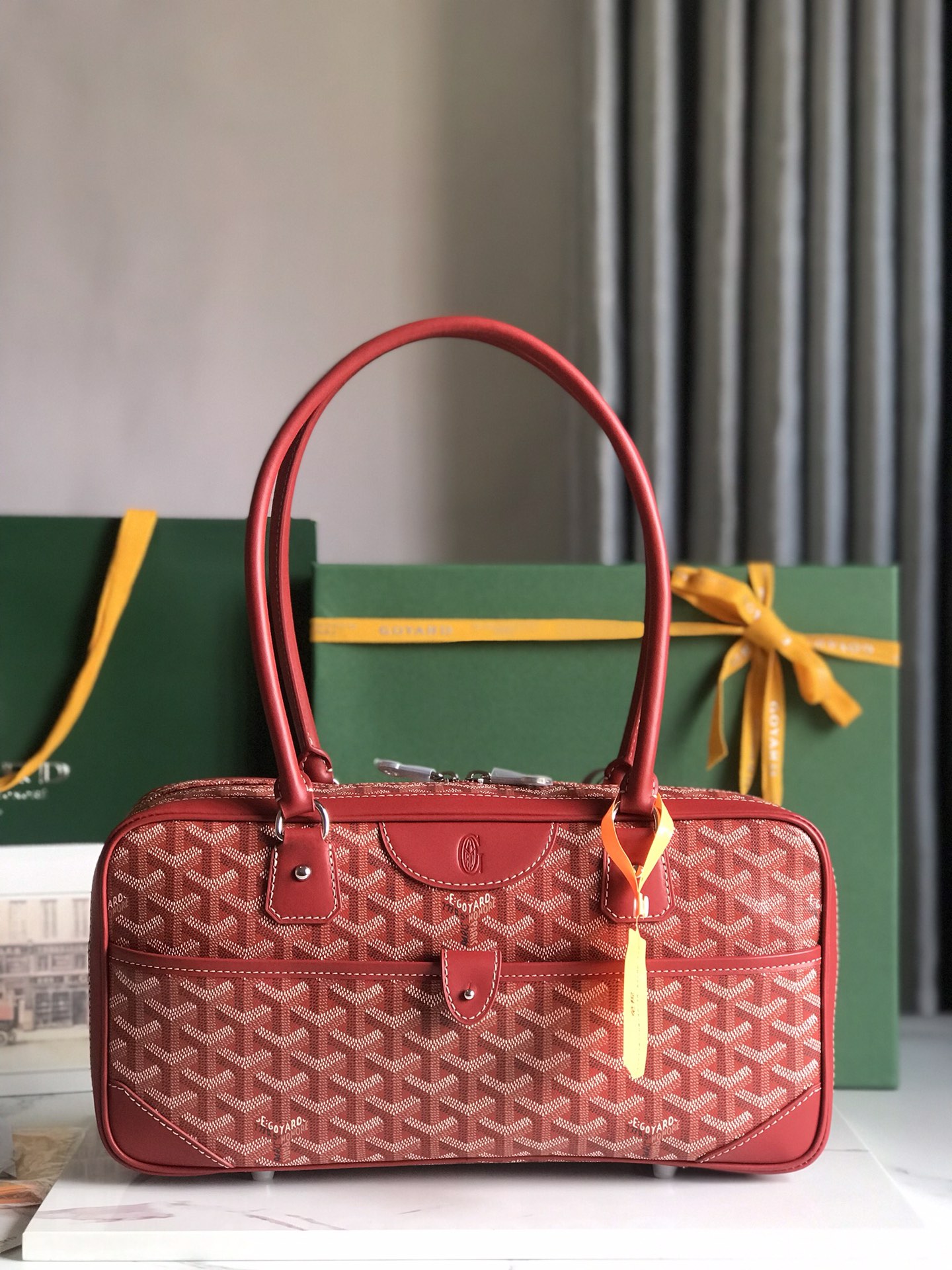 Goyard red Goyardine Saint Martin Bag