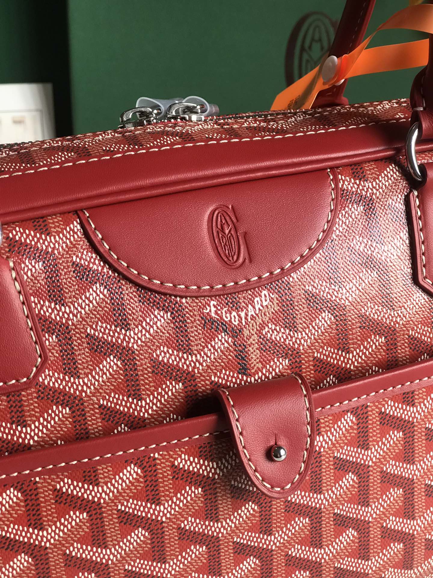 Goyard red Goyardine Saint Martin Bag